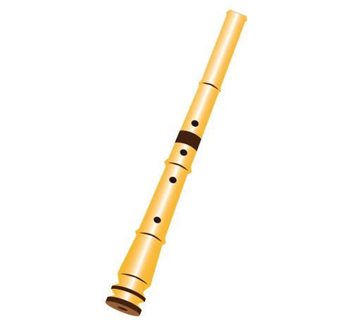 竹で作った尺八の画像