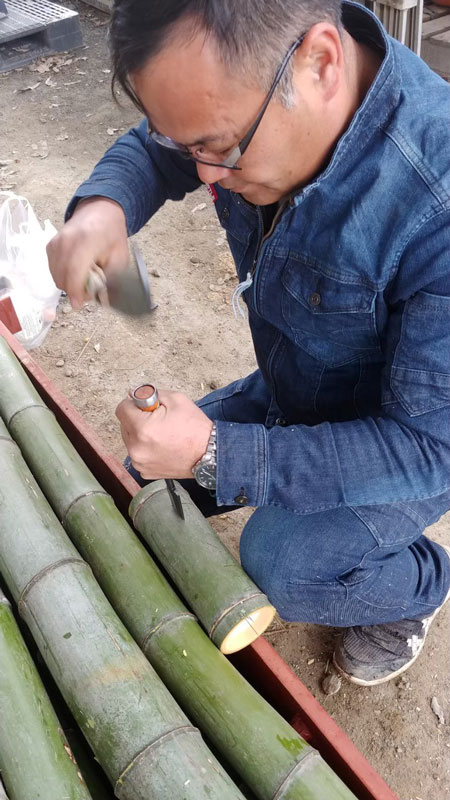 竹ごはんの試験作成の写真2